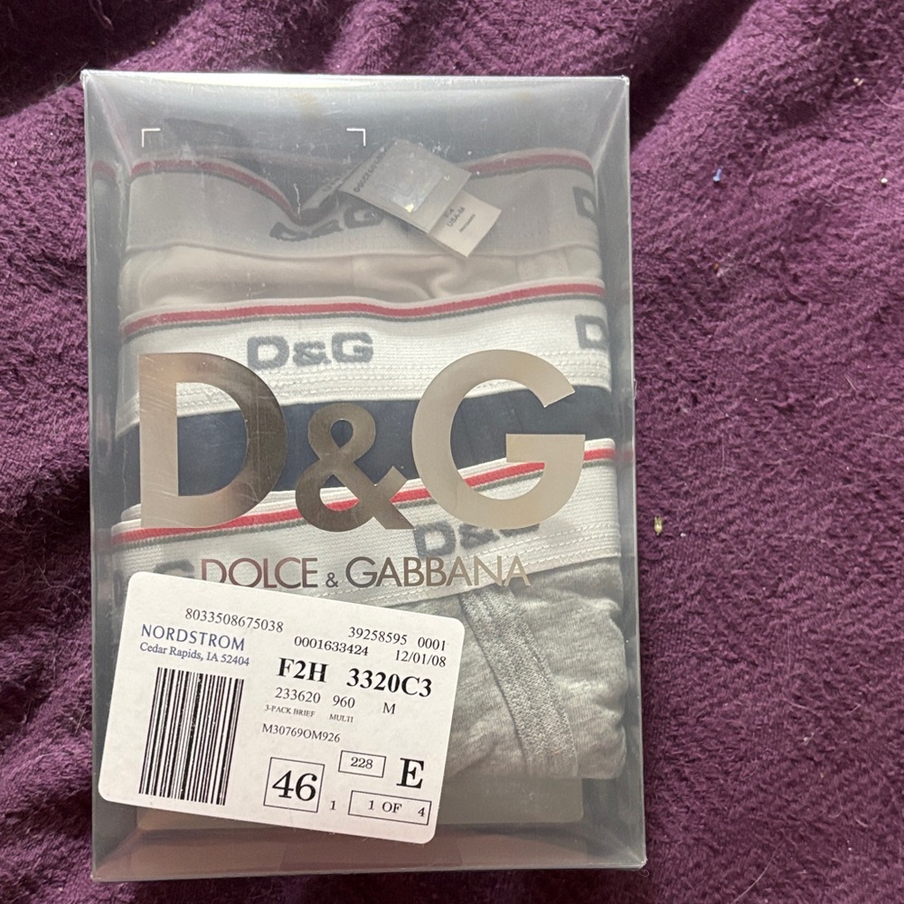Dolce & Gabbana Men's White and Gray Boxer Briefs